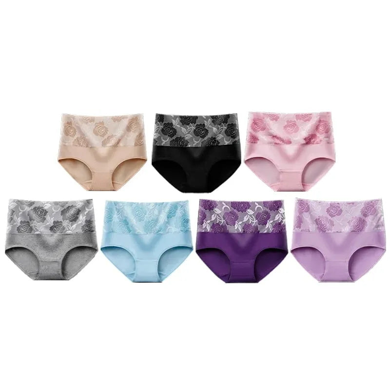 ✨LAST DAY BUY 5 GET 5 FREE✨Cotton High Waist Abdominal Slimming Hygroscopic Antibacterial Underwear-10